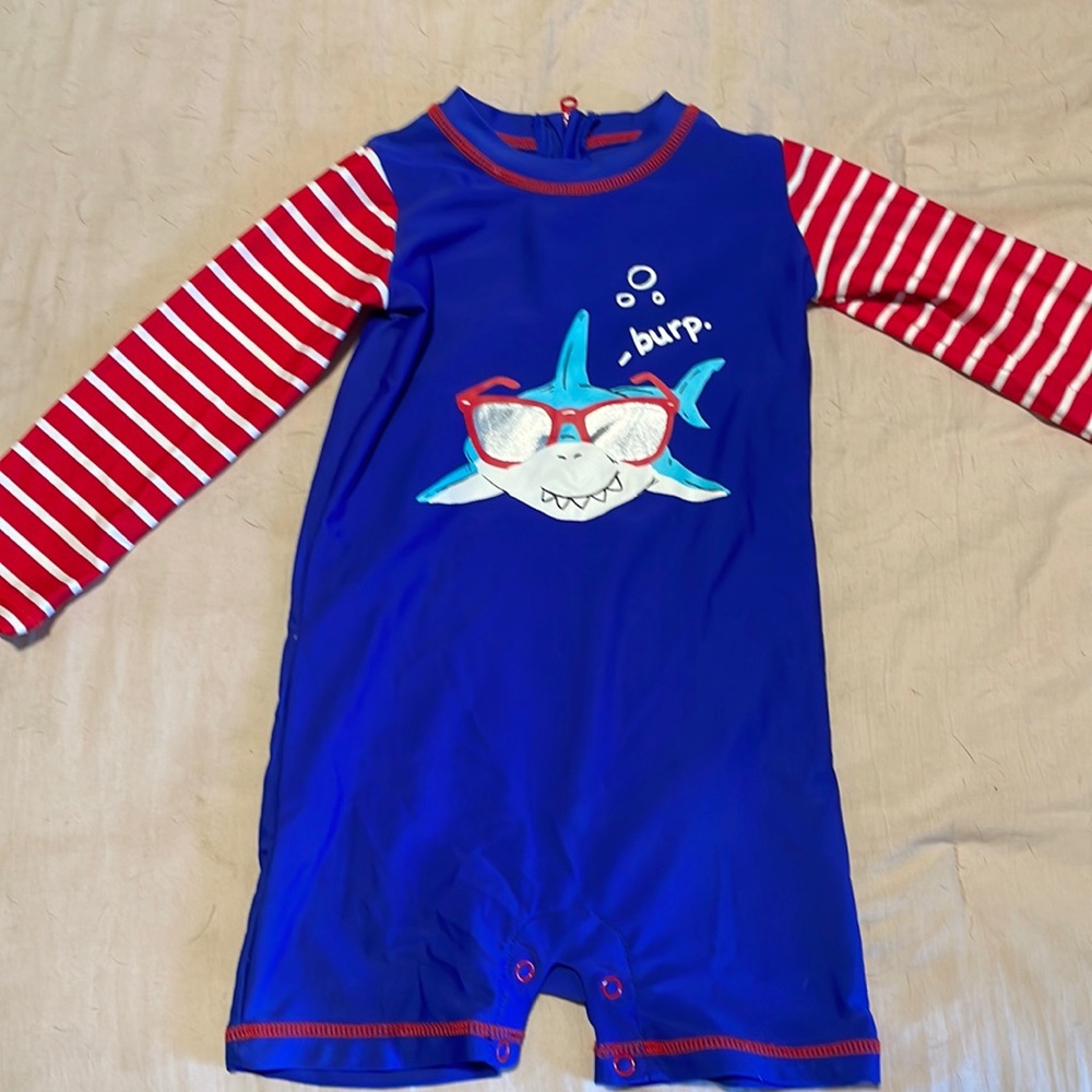 Shark one piece rash guard